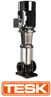 Tesk SVM 10-30 / 1.1KW 230V Stainless Steel Vertical Multistage Pump With Motor image 1